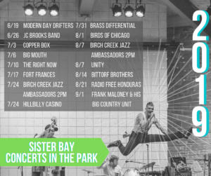 Sister Bay - 2019 Concerts in the Park @ Waterfront Park